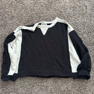 Black and White Long Sleeve Sweatshirt